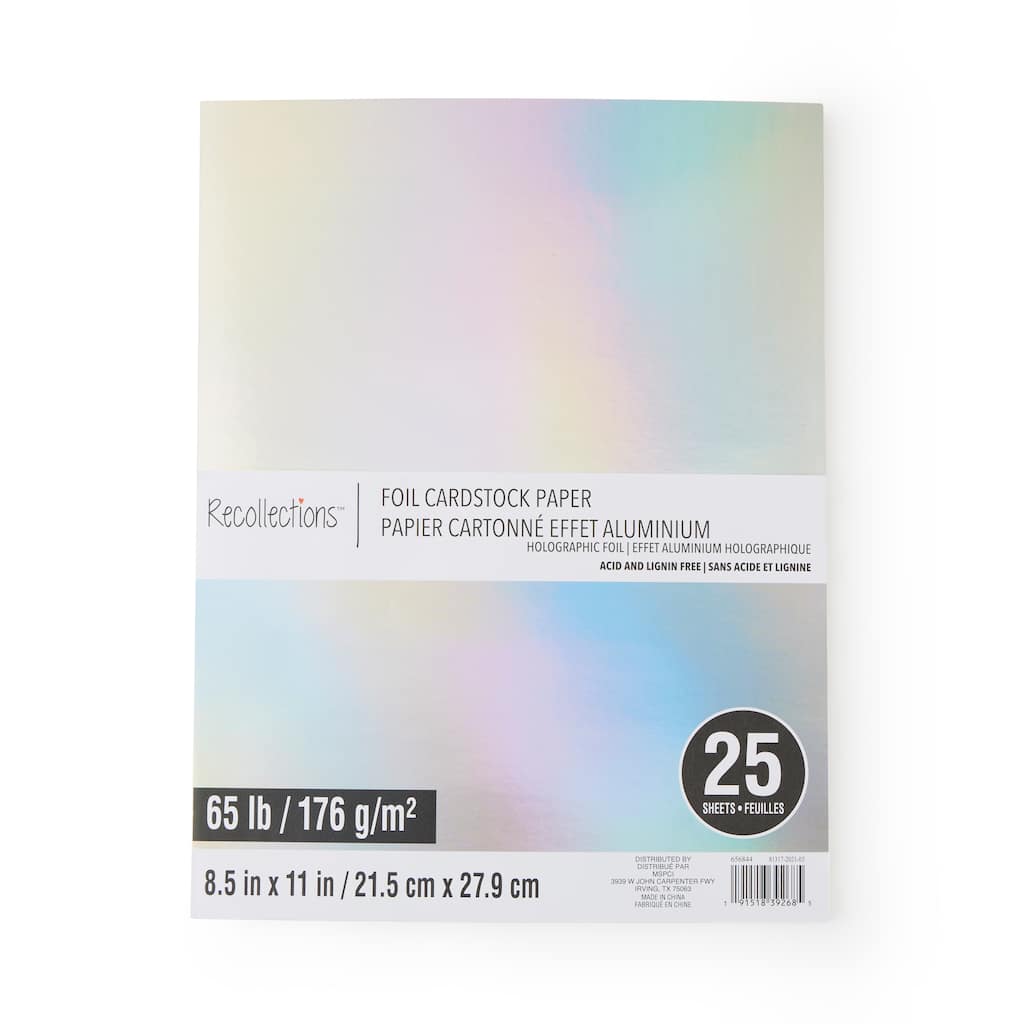 The best paper for party favors, Recollections iridescent foil metallic cardstock